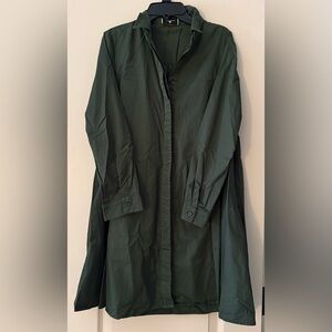 Tuckernuck Olive Green Long Button-Front Shirt Dress